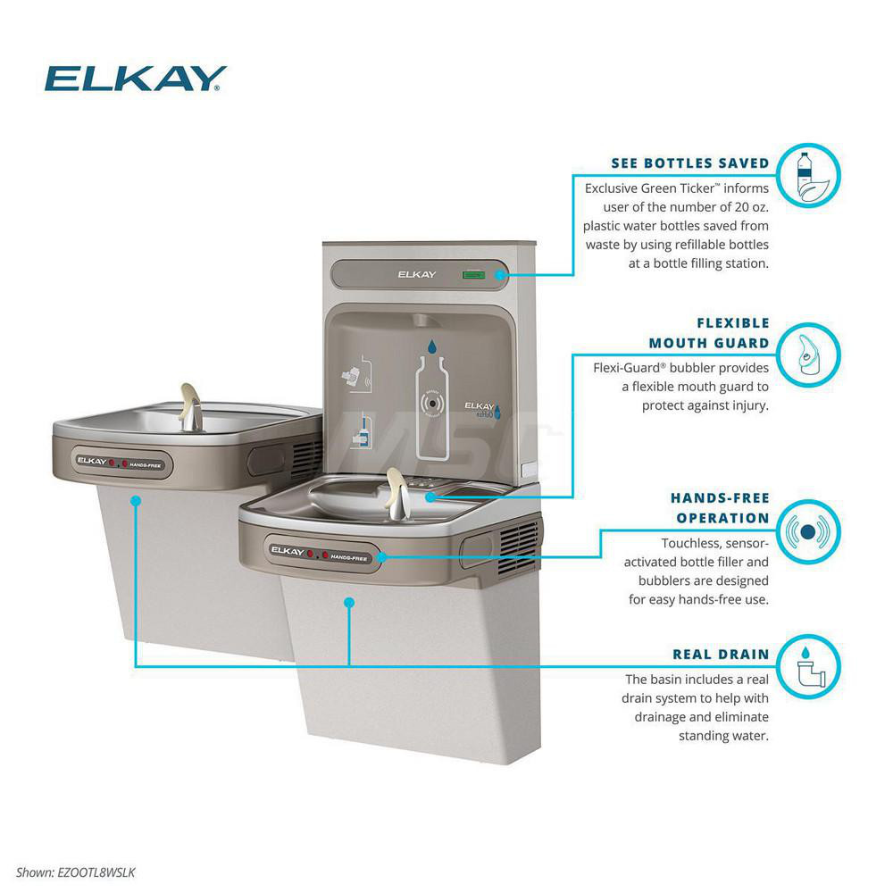 ELKAY Water Coolers & Fountains; Type Wall Mounted ; Style ADA; Bi