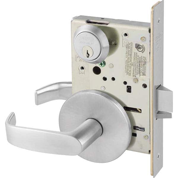 Lever Locksets; Lockset Type: Storeroom ; Key Type: Conventional ; Back Set: 2-3/4 (Inch); Material: Steel ; Door Thickness: 1-3/4 ; Finish: Satin Chrome