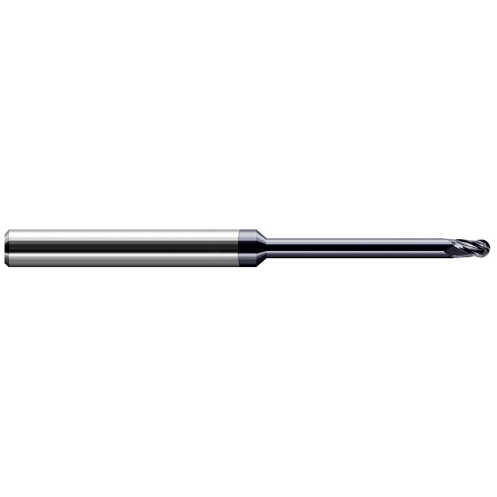 Harvey Tool 64862-C6 Ball End Mill: 0.062" Dia, 0.093" LOC, 4 Flute, Solid Carbide Image