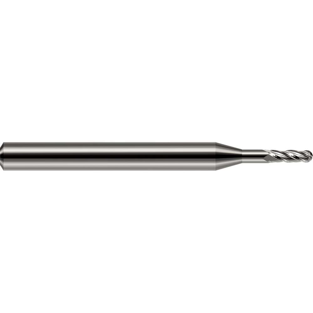 Harvey Tool 948640 Ball End Mill: 0.04" Dia, 0.12" LOC, 2 Flute, Solid Carbide Image