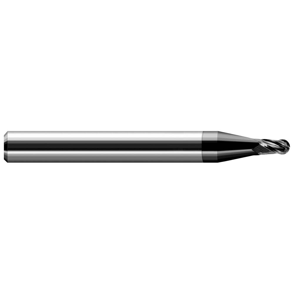 Harvey Tool 51008-C4 Ball End Mill: 0.125" Dia, 0.187" LOC, 4 Flute, Solid Carbide Image