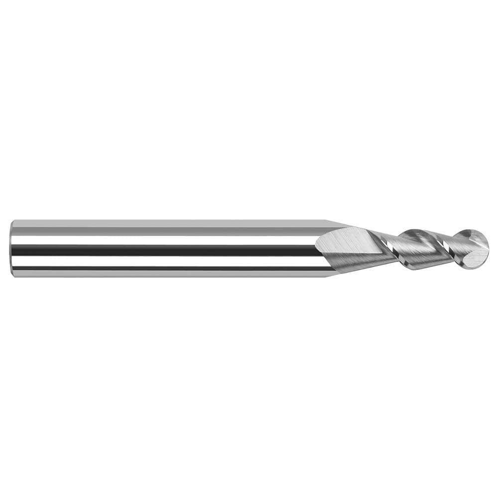 Harvey Tool 27899 Ball End Mill: 0.1" Dia, 0.3" LOC, 2 Flute, Solid Carbide Image