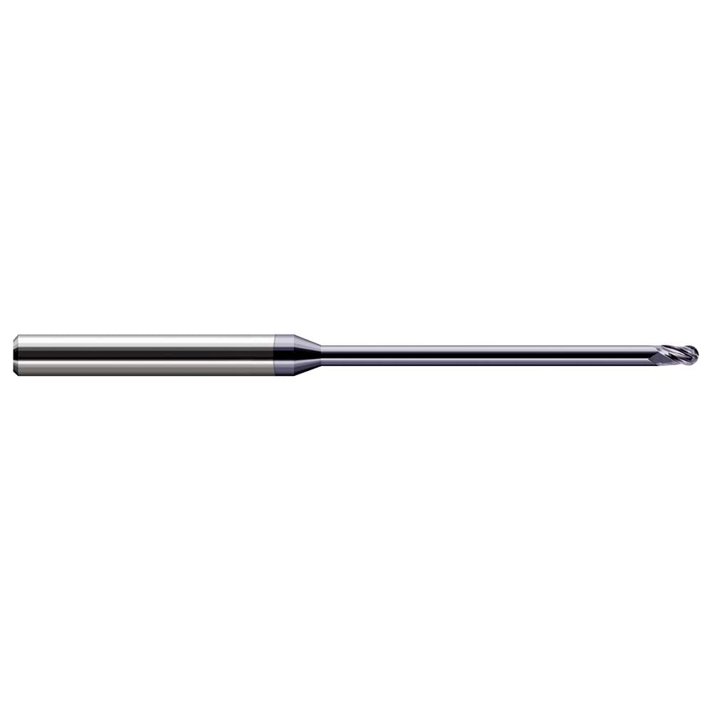 Harvey Tool 970760-C3 Ball End Mill: 0.06" Dia, 0.09" LOC, 3 Flute, Solid Carbide Image