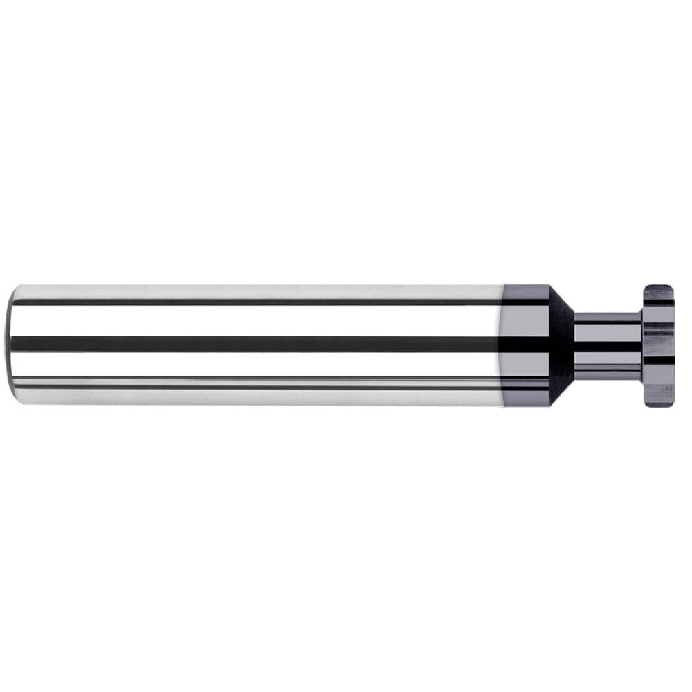 Woodruff Keyseat Cutter: 0.5" Cut Dia, 0.093" Cut Width, 1/2" Shank Dia, Straight Tooth