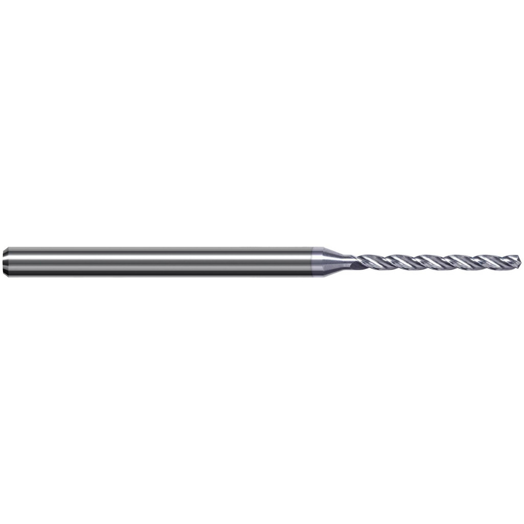 Harvey Tool Jobber Length Drill Bit: 9/64" (0.1406) Dia, 130 deg, Solid Carbide - TiB2 Finish, 2.9550" OAL, Right Hand Cut, Regular Spiral Flute