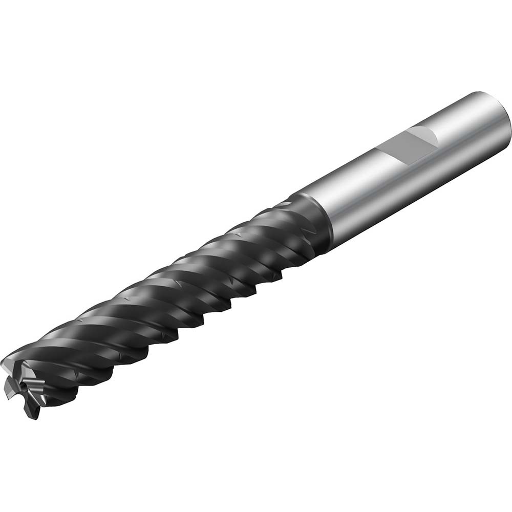 Corner Radius End Mill: 20 mm Dia, 100 mm LOC, 3 mm Radius, 5 Flutes, Solid Carbide