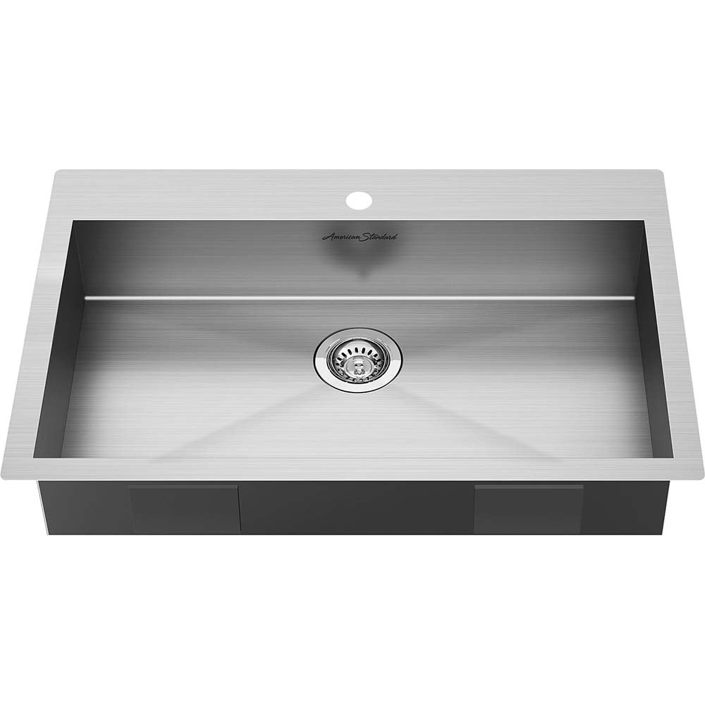 American Standard Single Bowl Stainless Steel Kitchen Sink Stainless   1392397 21 