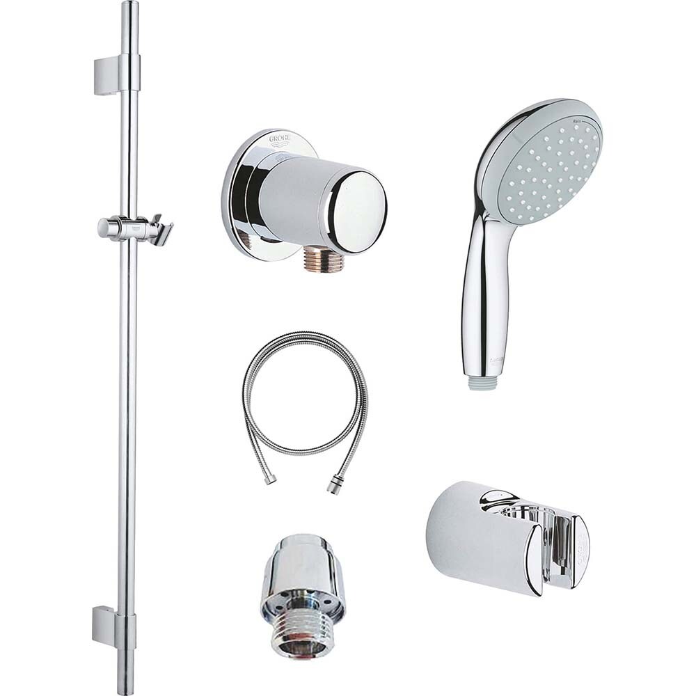 Shower Heads & Accessories; Type: Hand shower ; Material: Metal ; GPM: 2.50 ; Face Diameter: 4 (Inch); Settings: Spray, Pulse, Combination Pulse-Massage ; Number of Sprayers: 4.000