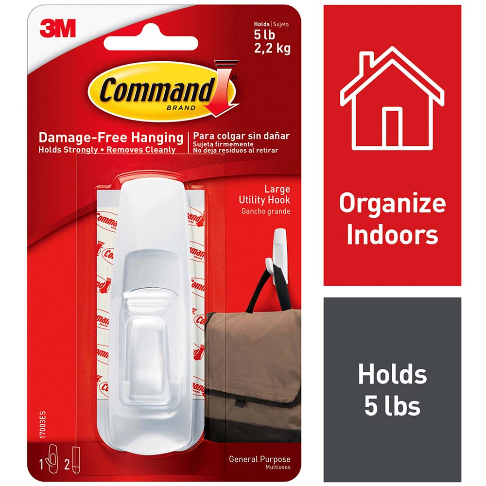 3-59/64 Inch Long, Hook Kit  - Plastic, 5.00 Load Capacity 