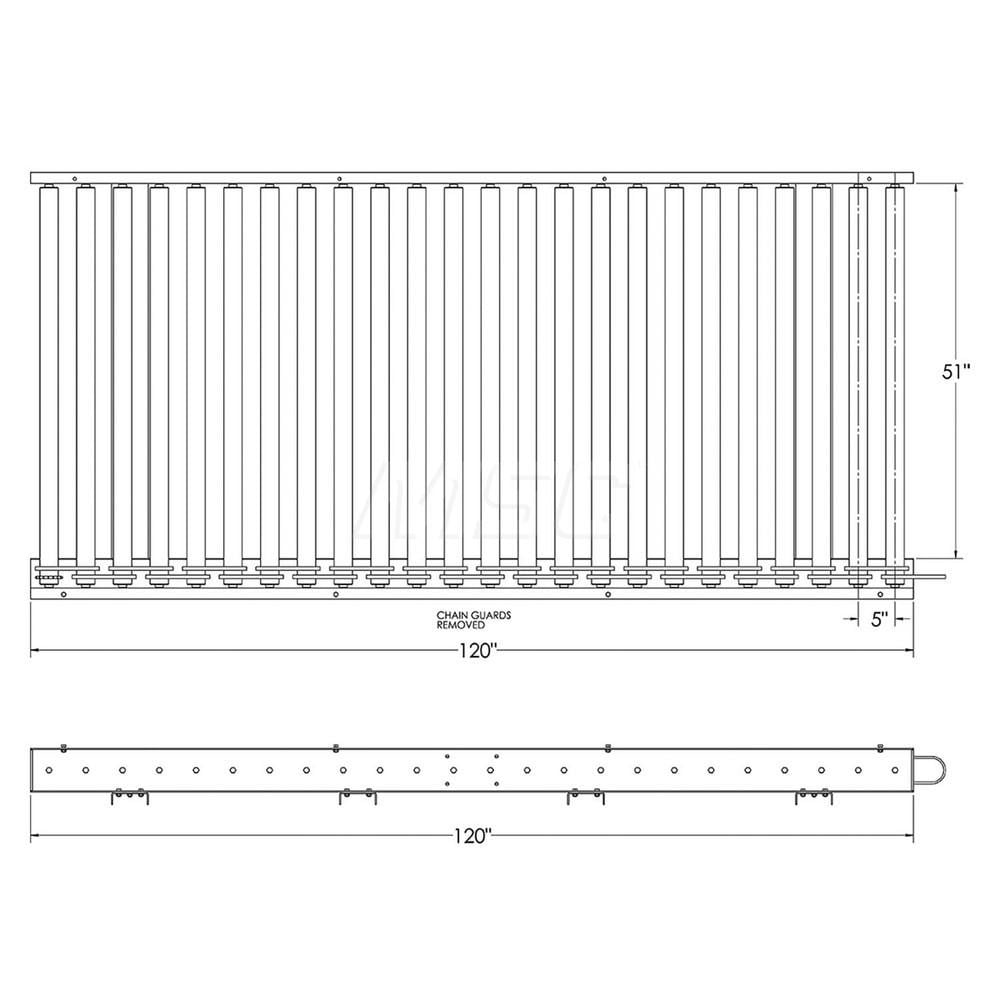 Ashland Conveyor Motorized Conveyors Type Slave Unit Belt Width Inch 510000 Centerline 4546