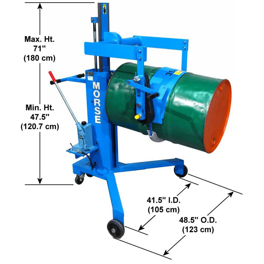 Morse Manufacturing Drum Mover & Palletizer (1) 55 gal Drum, 600 lb