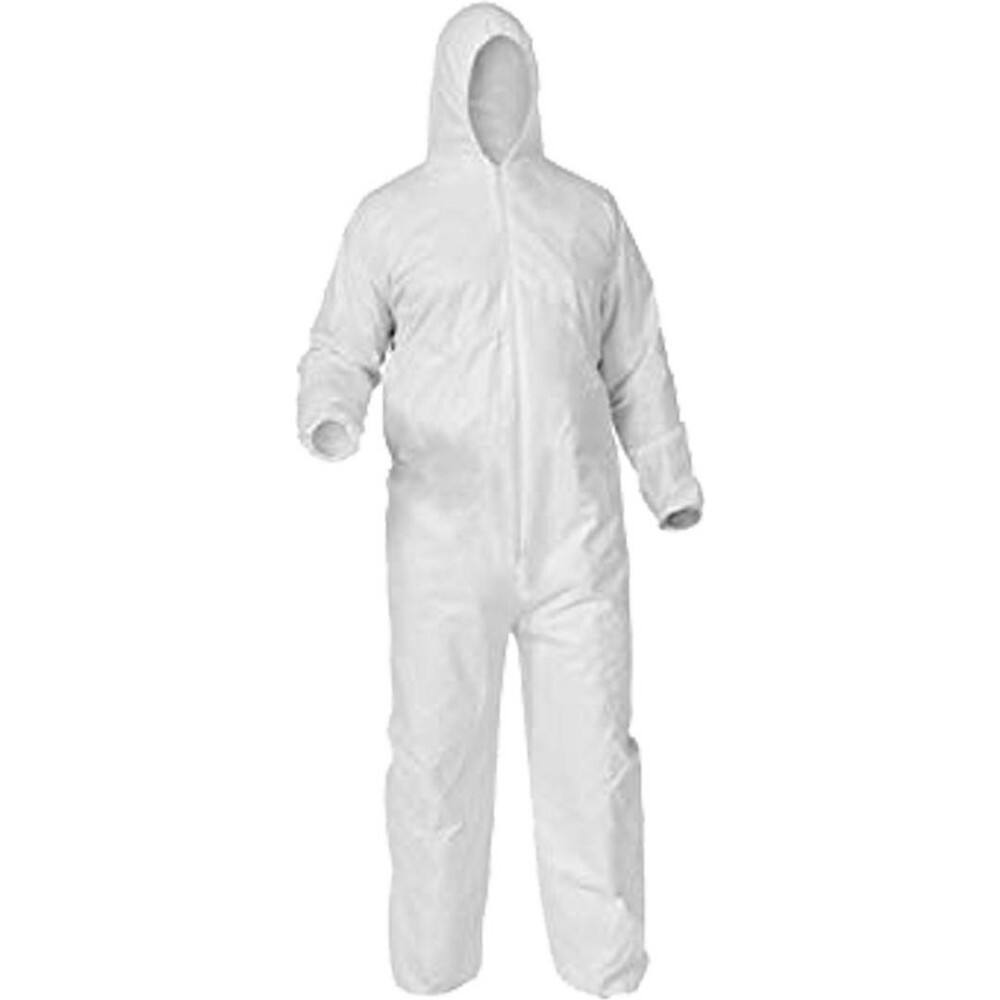 Disposable Coveralls: Water-Resistant & Particle Protection, Size X-Large, Tyvek, Zipper Closure