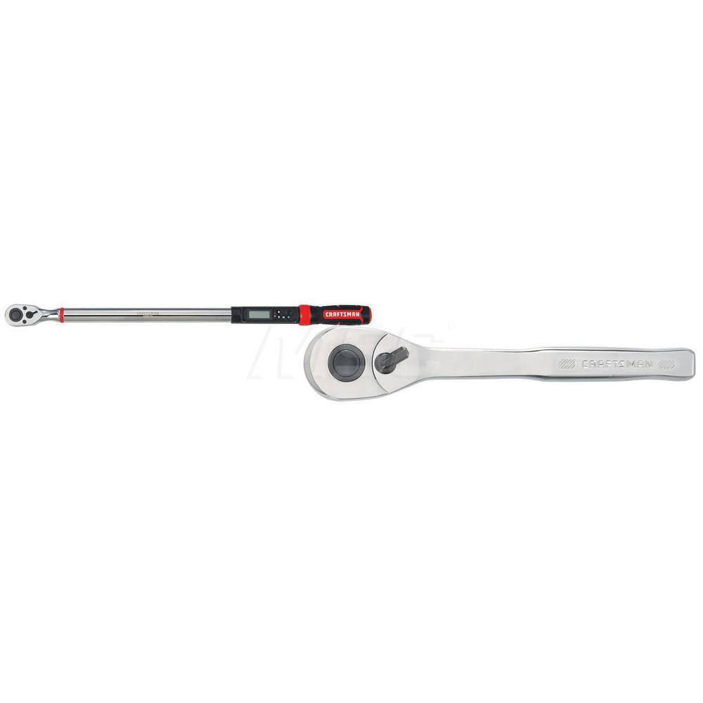 Digital Torque Wrench: 0.5" Square Drive, Inch
