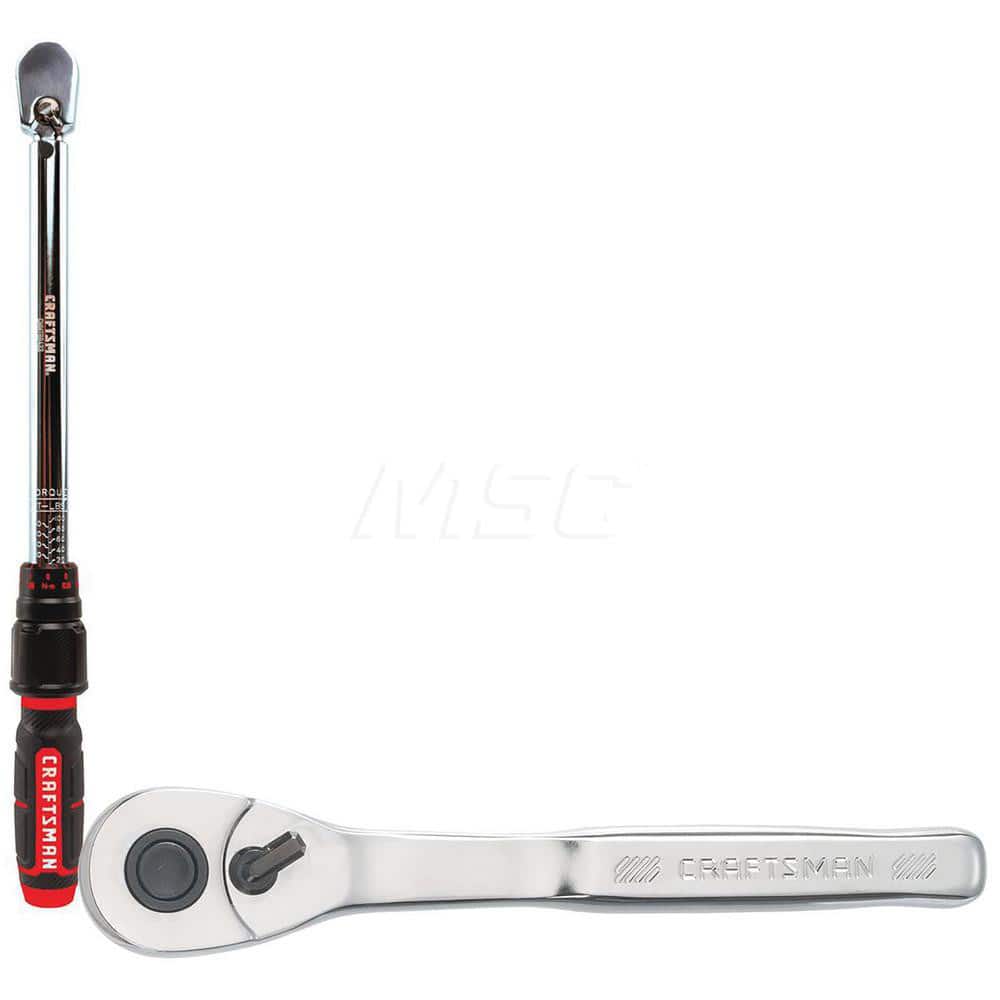 Micrometer Torque Wrench: 0.375" Square Drive, Inch