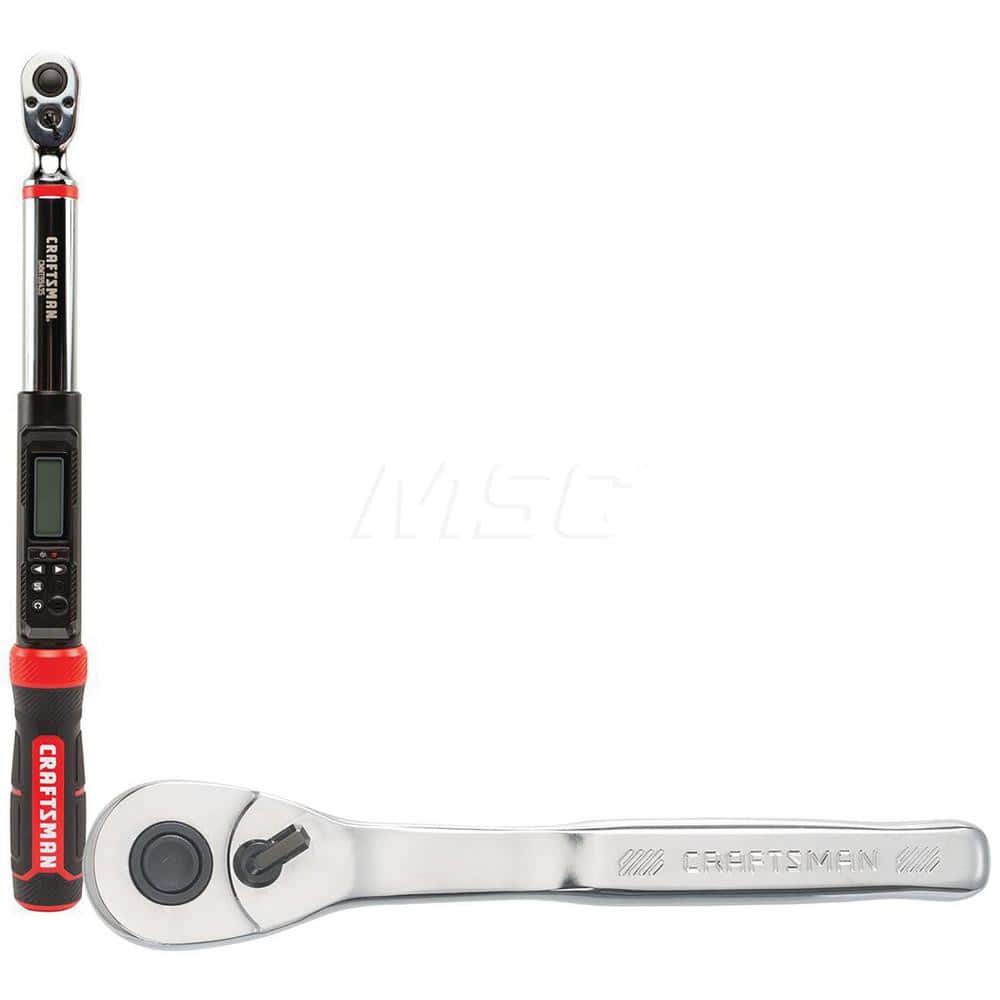 Digital Torque Wrench: 3/8" Square Drive, Inch
