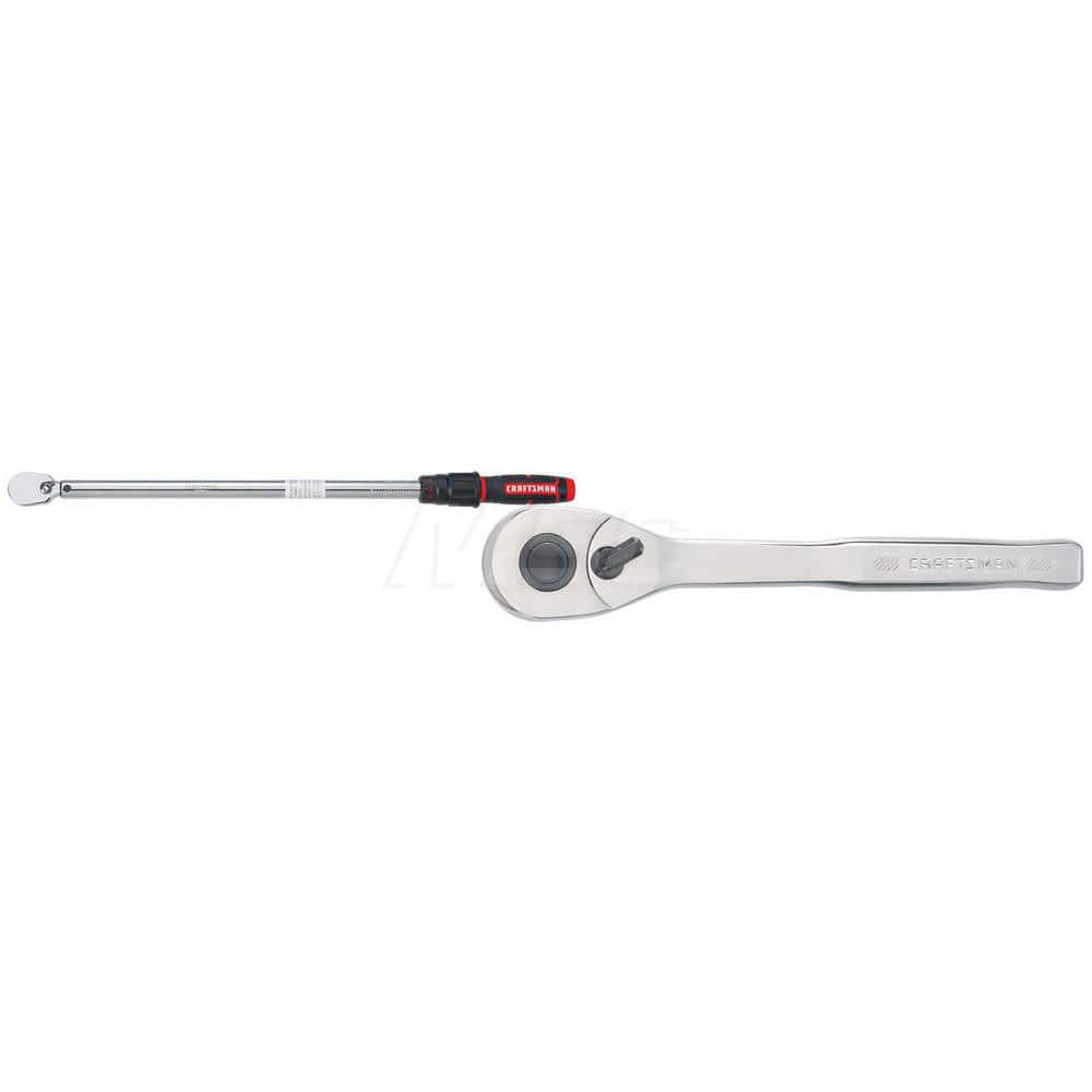 Micrometer Torque Wrench: 0.5" Square Drive, Inch