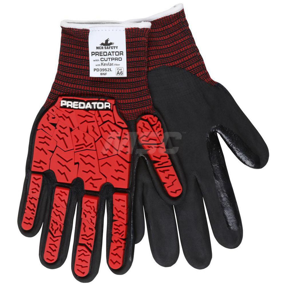 MCR SAFETY PD3952M Cut, Puncture & Abrasive-Resistant Gloves: Size M, ANSI Cut A6, ANSI Puncture 3, Foam Nitrile, Kevlar Image