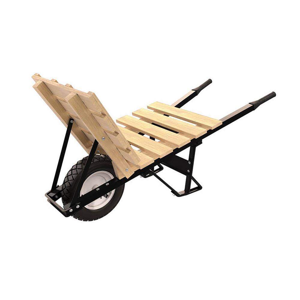 Wheelbarrows; Volume Capacity: 6.0 ; Load Capacity: 250 ; Wheel Type: Flat-Free Wheel ; Wheel Material: Rubber ; Tray Material: Wood ; Handle Material: Steel