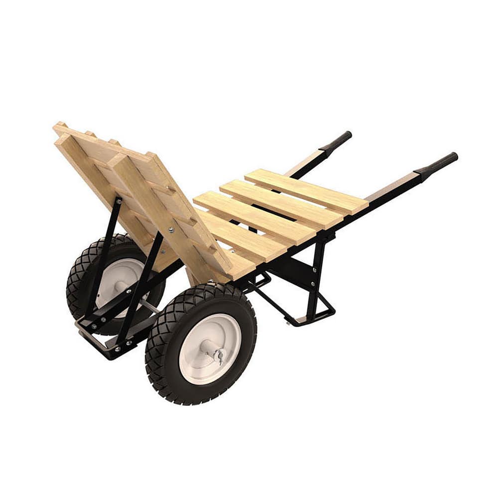 Wheelbarrows; Volume Capacity: 6.0 ; Load Capacity: 250 ; Wheel Type: Flat-Free Wheel ; Wheel Material: Rubber ; Tray Material: Wood ; Handle Material: Steel