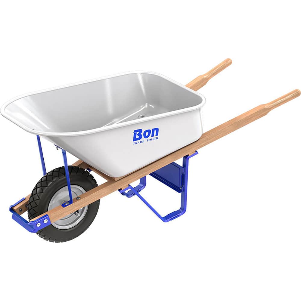 Wheelbarrows; Volume Capacity: 6.0 ; Load Capacity: 250 ; Wheel Type: Flat-Free Wheel ; Wheel Material: Rubber ; Tray Material: Steel ; Handle Material: Wood