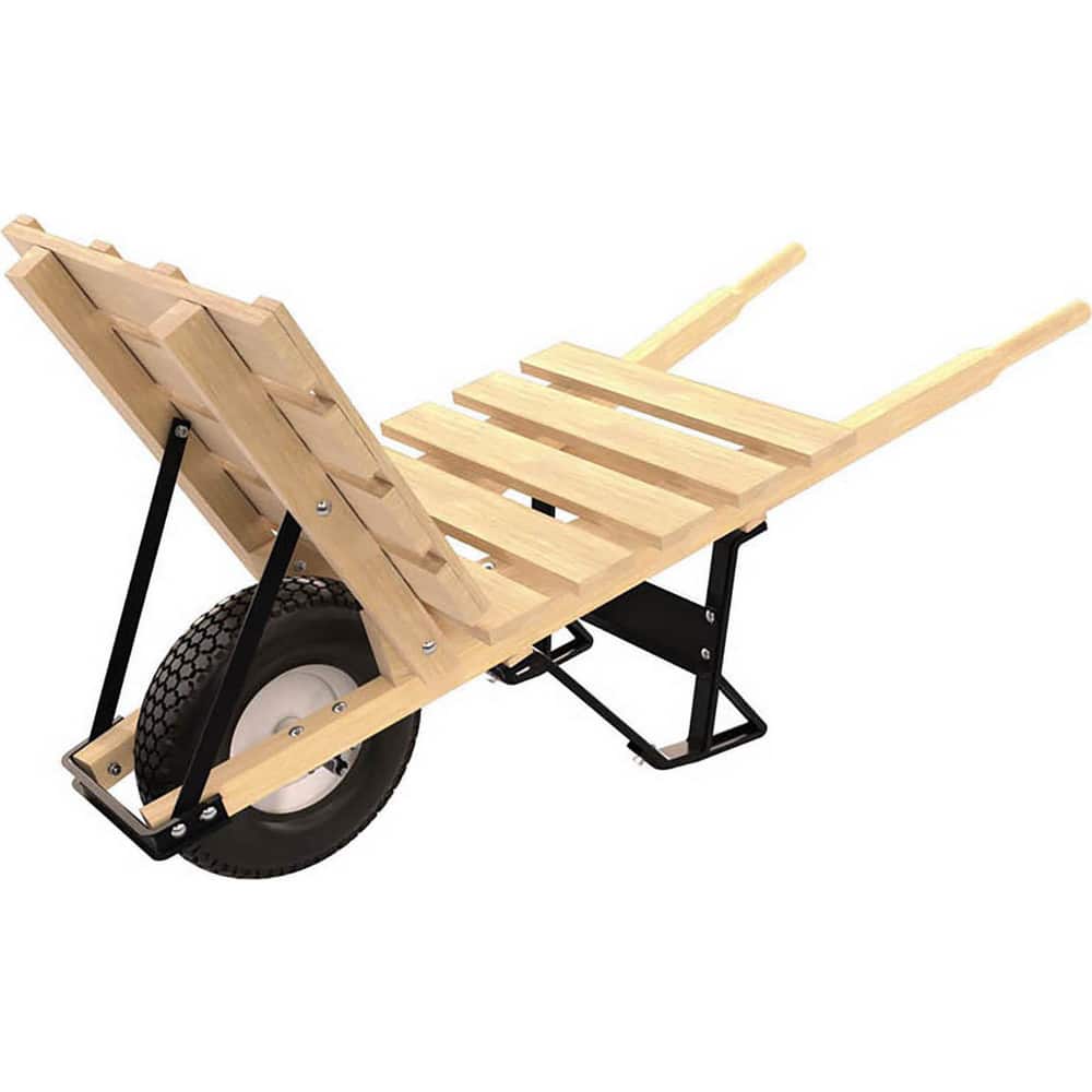 Wheelbarrows; Volume Capacity: 6.0 ; Load Capacity: 250 ; Wheel Type: Flat-Free Wheel ; Wheel Material: Rubber ; Tray Material: Wood ; Handle Material: Wood