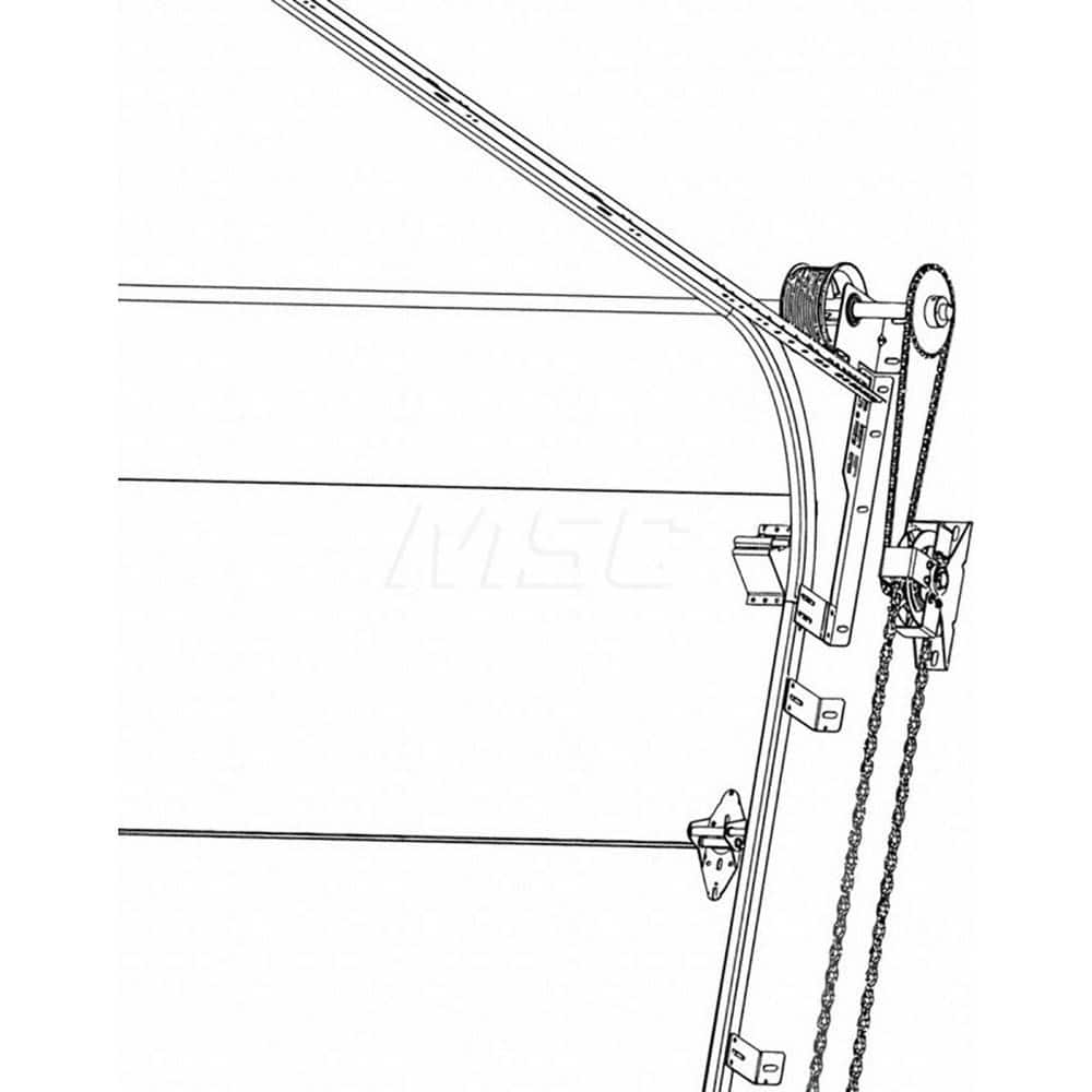 Manual Garage Door Chain Hoist: 40 lb Working Load Limit, 15' Max Lift