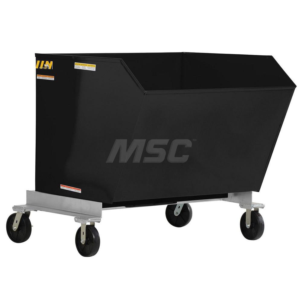 Vestil Stationary Tilt Hopper 2,000 lb Capacity, 59" Wide, 58.81" Long, 47.625" High MSC