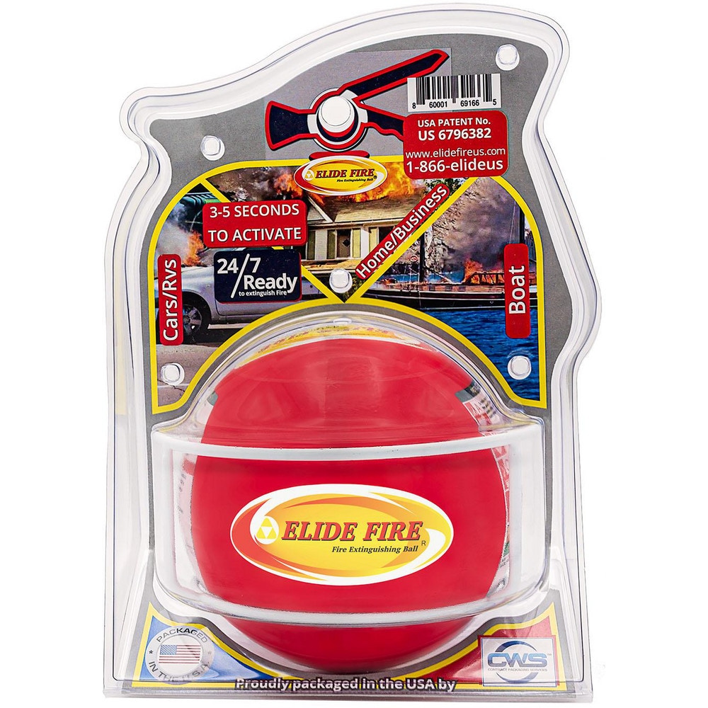 Fire Extinguishing Ball: Class ABC, Mono Ammonium Phosphate, 6" Dia