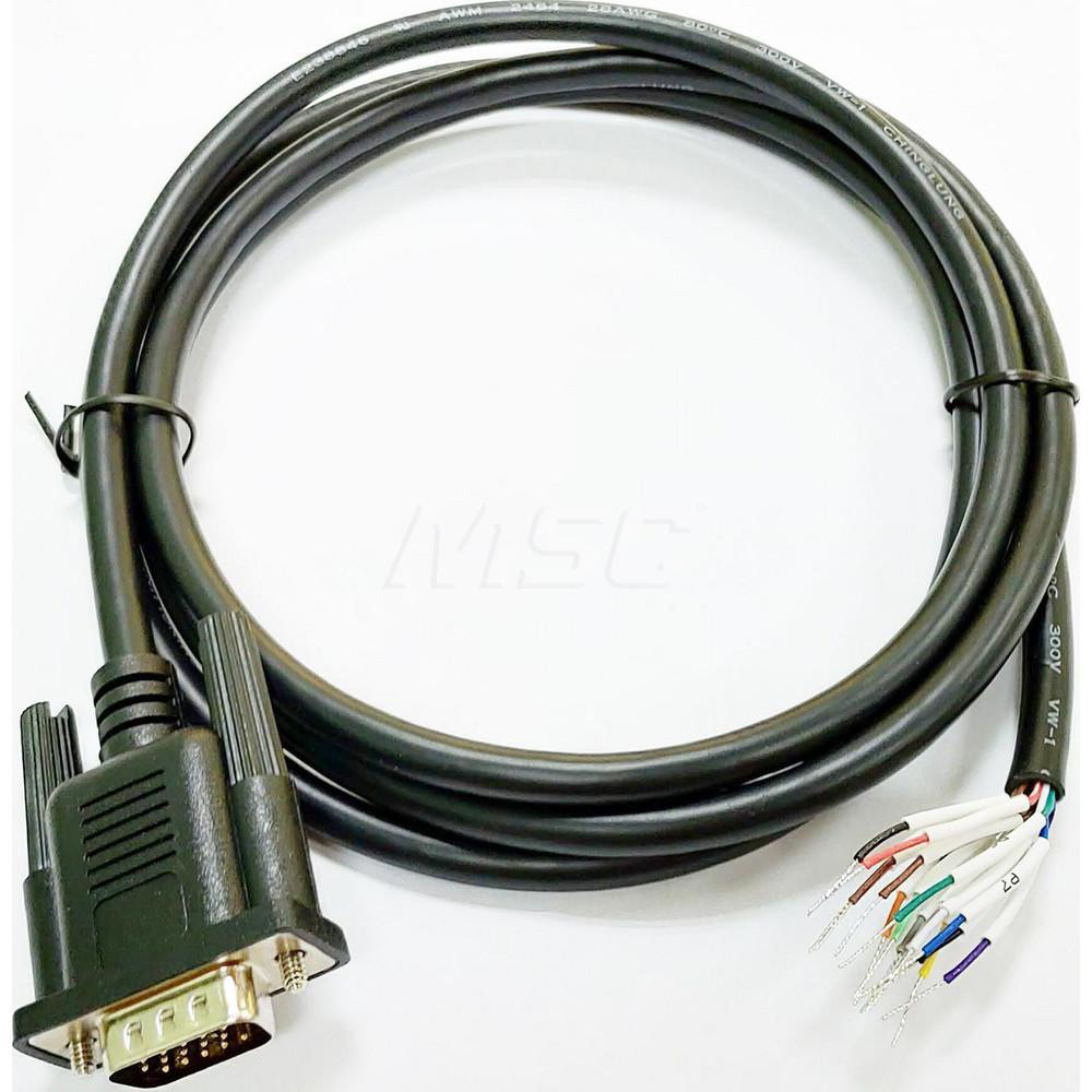10' Male Serial Connector DB15 Computer Data Cable - Flexible, Straight, Shielded