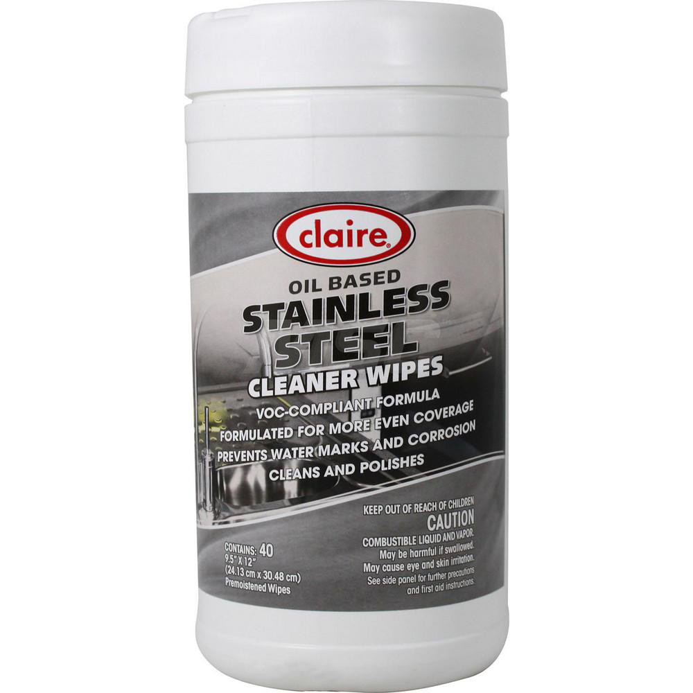 Claire Stainless Steel Cleaner Wipes PreMoistened MSC Industrial