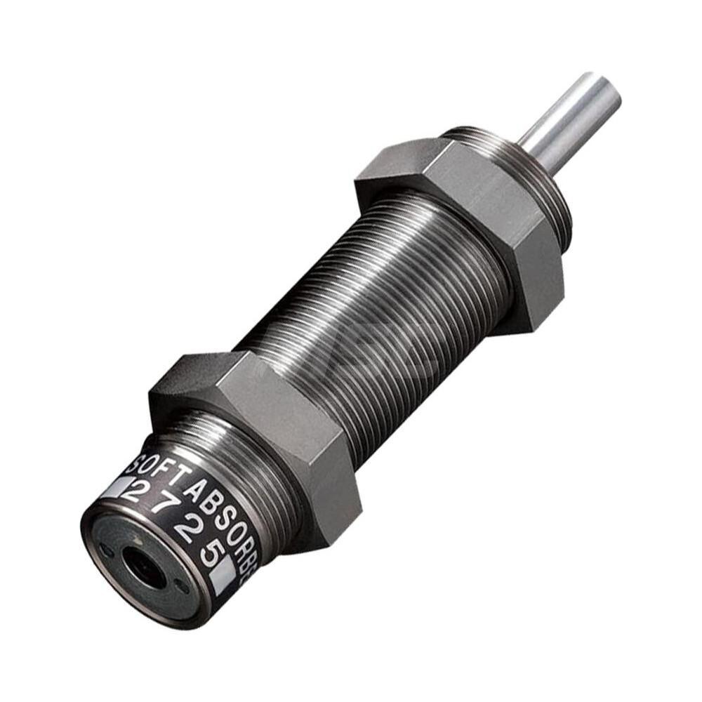 Standard-Duty Shock Absorber: 8 mm Rod Dia, 37 mm OD, 25 mm Stroke, M27 x 1.5 Thread