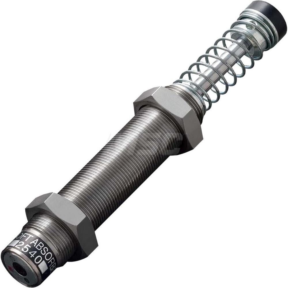 Standard-Duty Shock Absorber: 8 mm Rod Dia, 37 mm OD, 40 mm Stroke, M25 x 1.5 Thread
