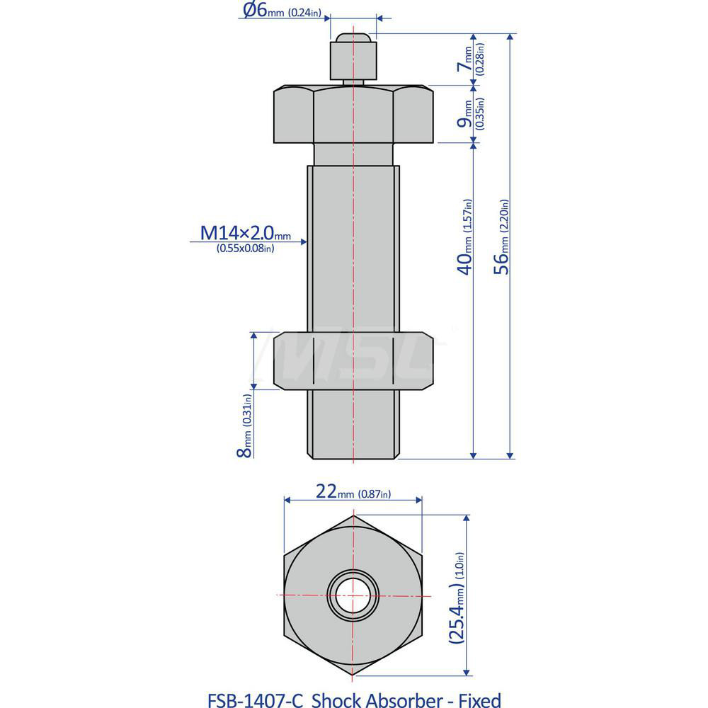 Bansbach, EasyLift Shocks; Type Standard Duty Shock Absorber