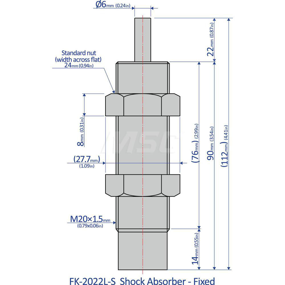 Bansbach, EasyLift Shocks; Type Standard Duty Shock Absorber