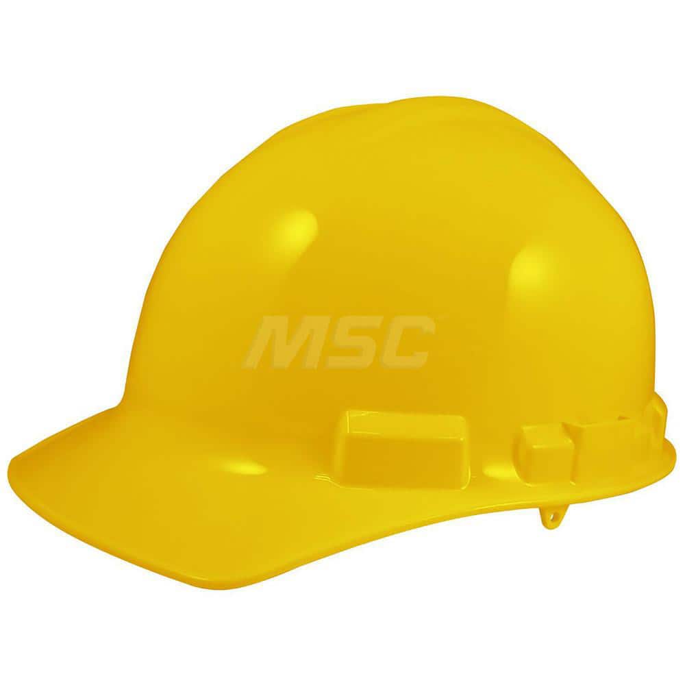 Hard Hat: Impact Resistant & Construction, Front Brim, Type 1, Class E & G, 4-Point Suspension