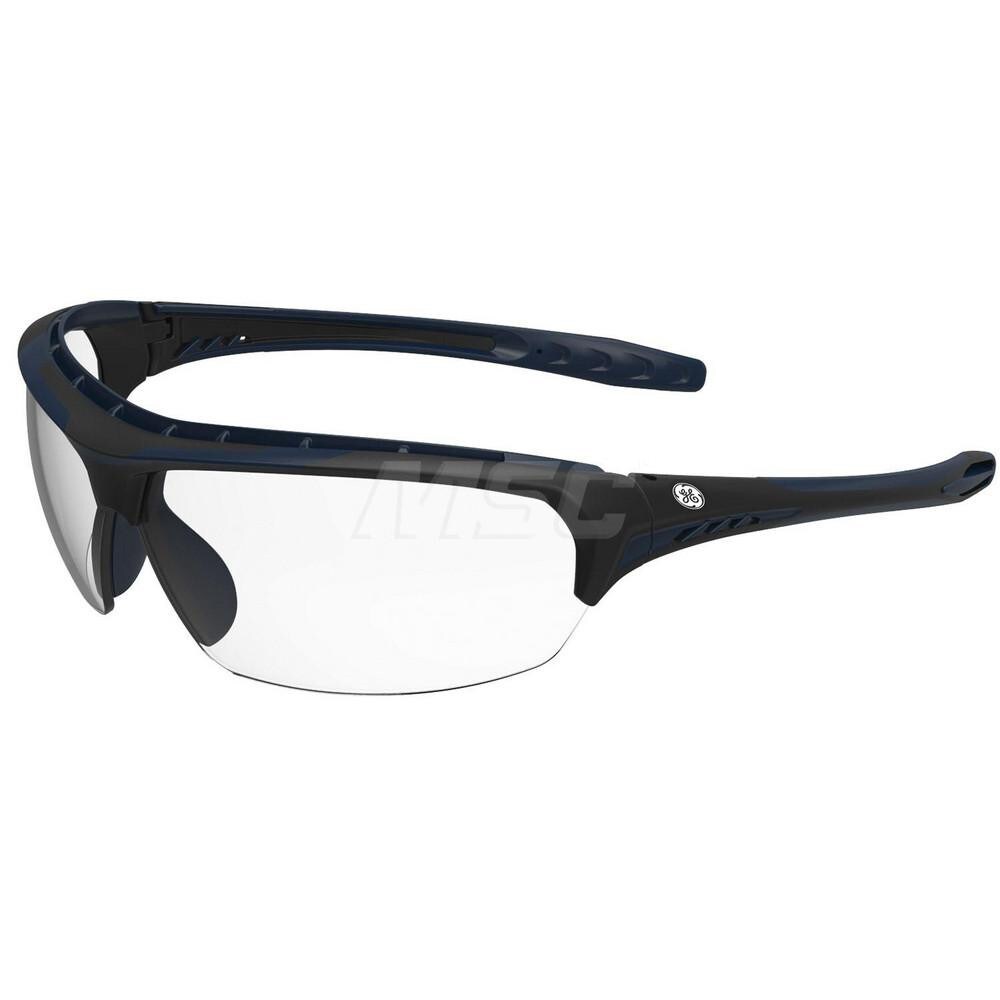 Safety Glass: Anti-Fog & Anti-Scratch, Polycarbonate, Clear Lenses, Half-Framed