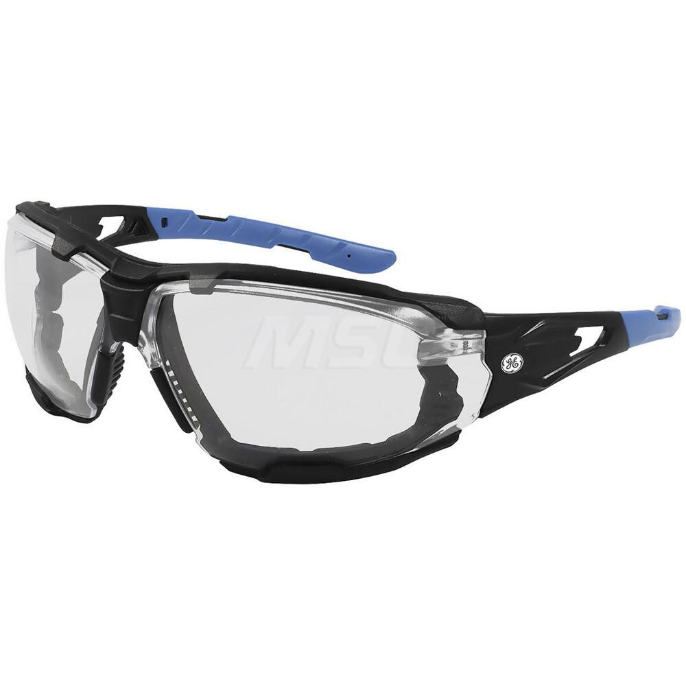 Safety Glass: Anti-Fog & Anti-Scratch, Polycarbonate, Clear Lenses, Foam Lined