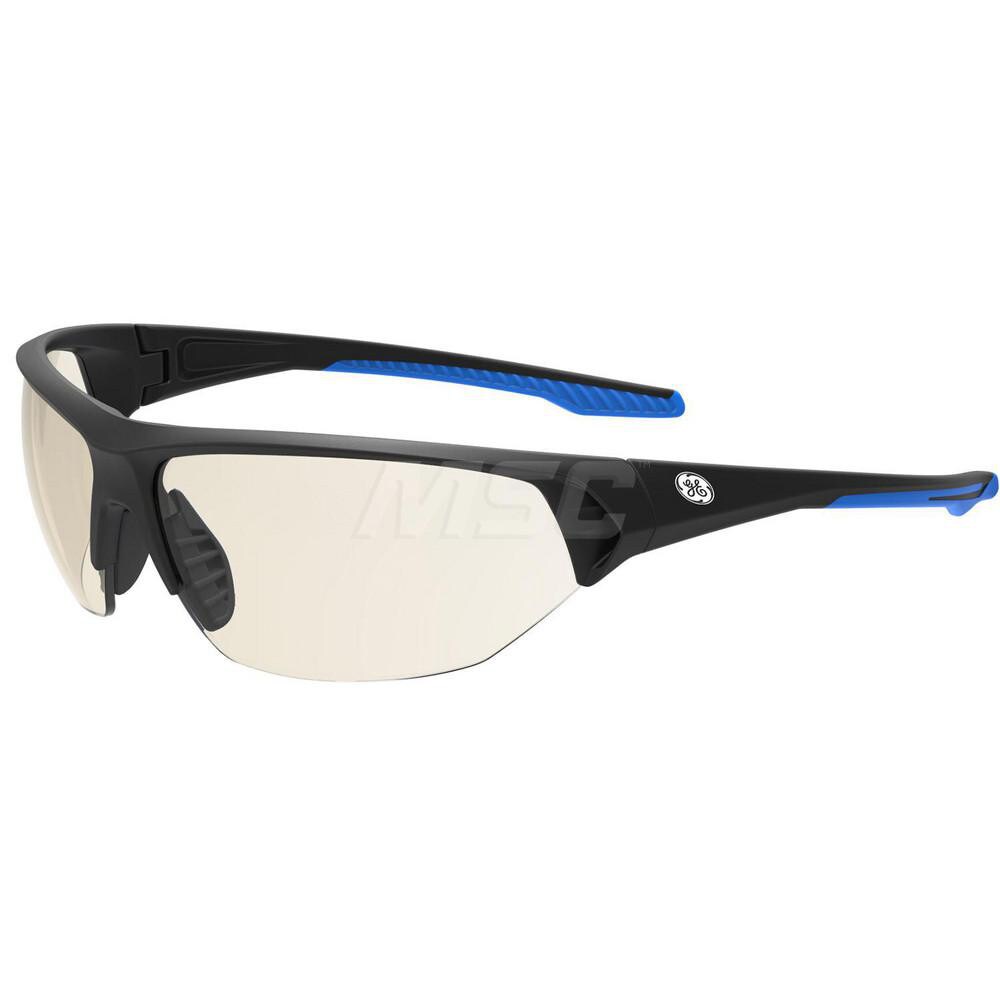 Safety Glass: Anti-Fog & Anti-Scratch, Polycarbonate, Mirror Lenses, Half-Framed