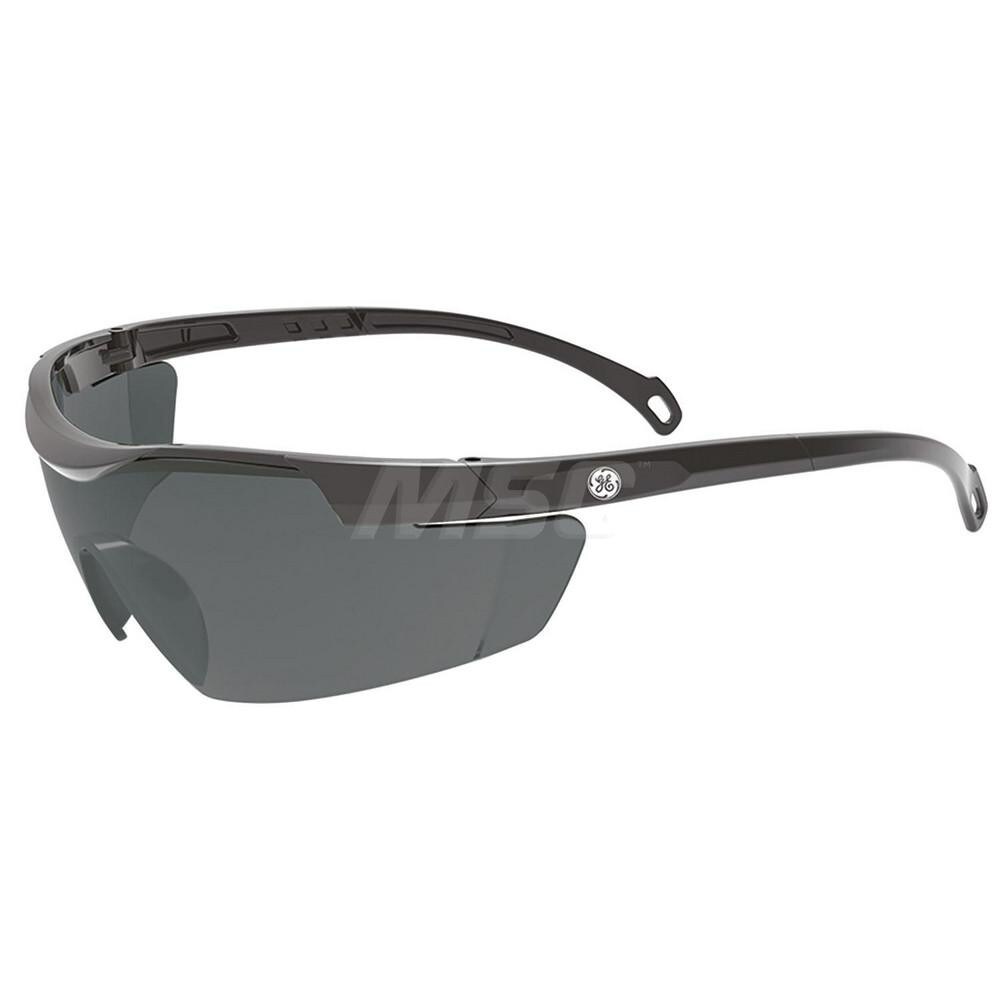 Safety Glass: Anti-Fog & Anti-Scratch, Polycarbonate, Smoke Lenses, Half-Framed