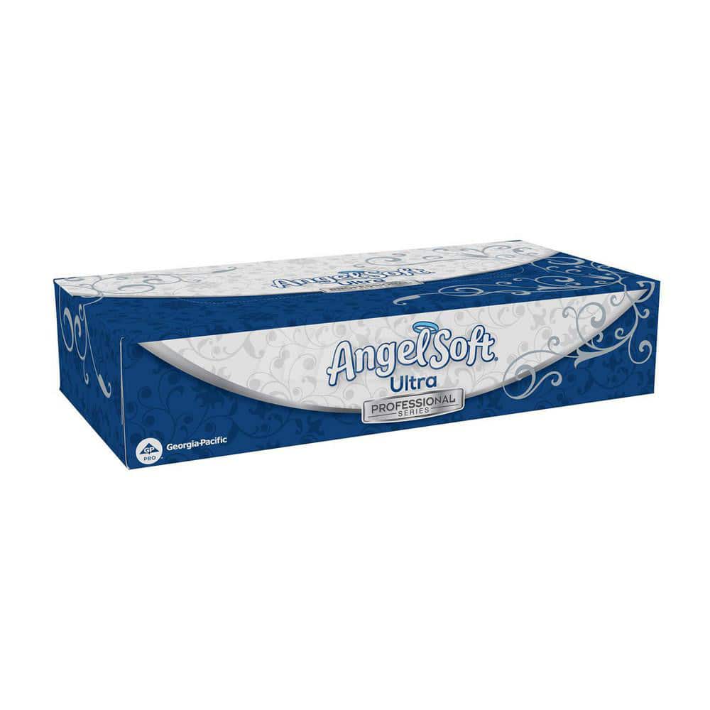 ANGEL SOFT. ULTRA PROFESSIONAL SERIES PREMIUM 2-PLY FACIAL TISSUE BY GP PRO (GEORGIA-PACIFIC), FLAT BOX, 30 BOXES PER CASE