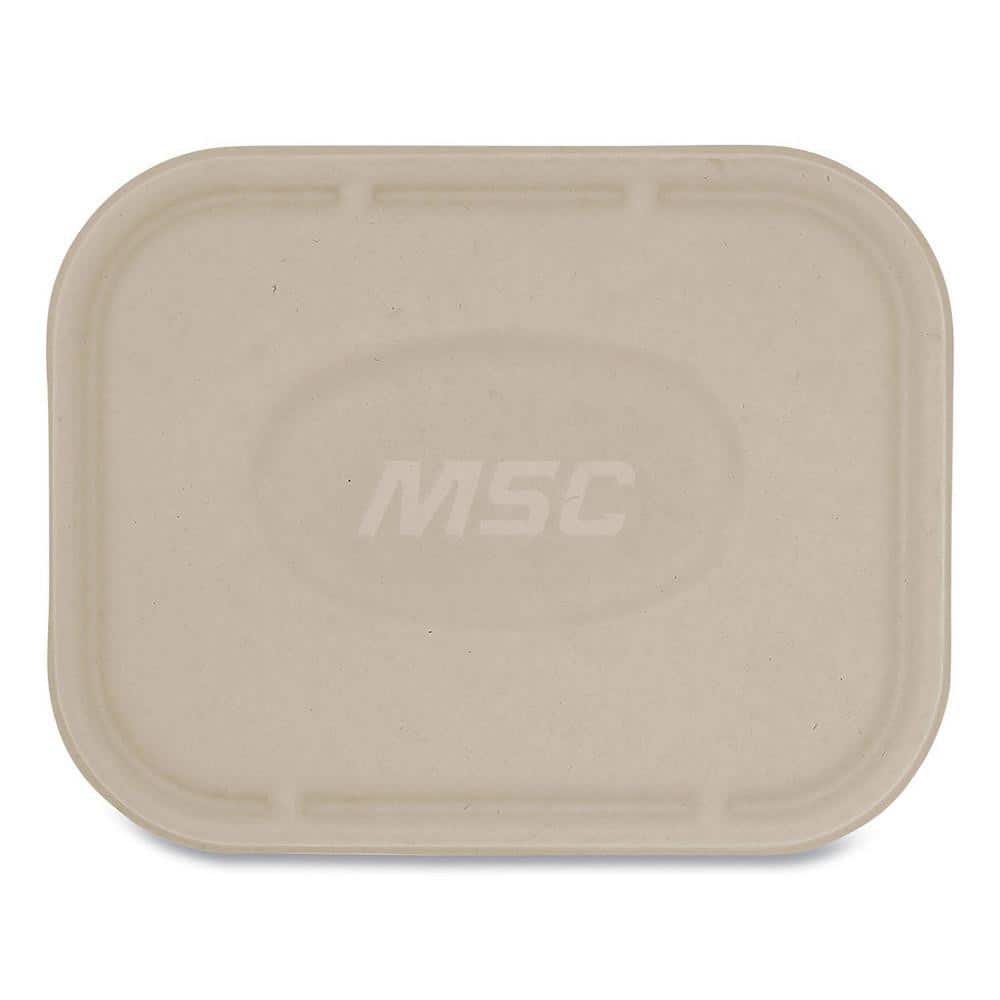 Food Container Lids; For Use With: World Centric TRSC60 Containers ; Shape: Square ; Diameter/Width (Decimal Inch): 7.8in ; Length (Decimal Inch): 10.1in ; Material Family: Unbleached Plant Fiber ; Color: Natural