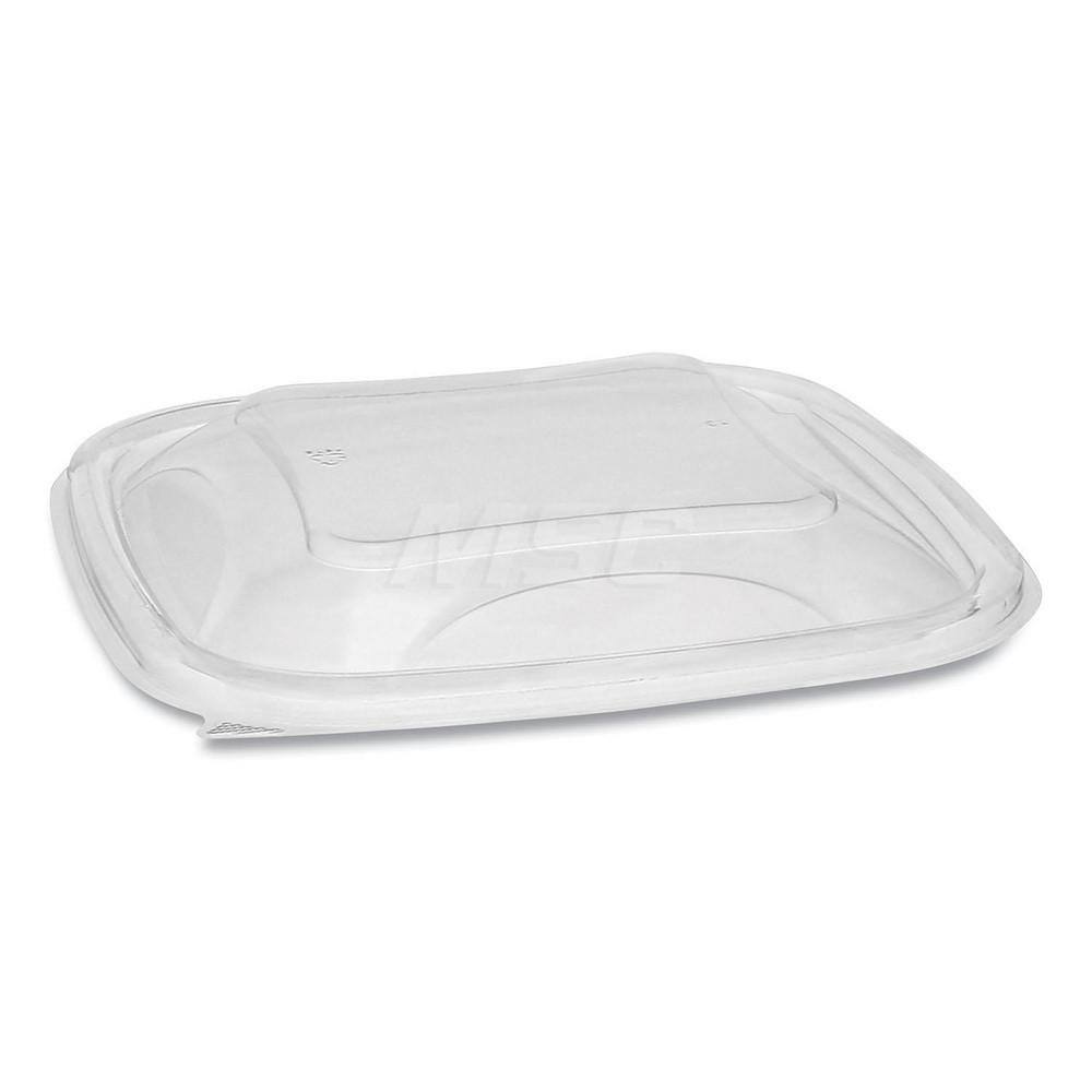 Food Container Lids; For Use With: SAB0724; SAB0732 ; Shape: Square ; Diameter/Width (Decimal Inch): 7.38in ; Length (Decimal Inch): 7.38in ; Material Family: RPET ; Color: Clear