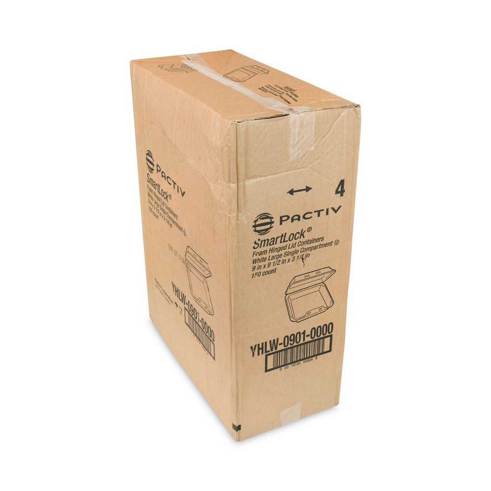 Pactiv Food Storage Container Square, Hinged Lid MSC Direct