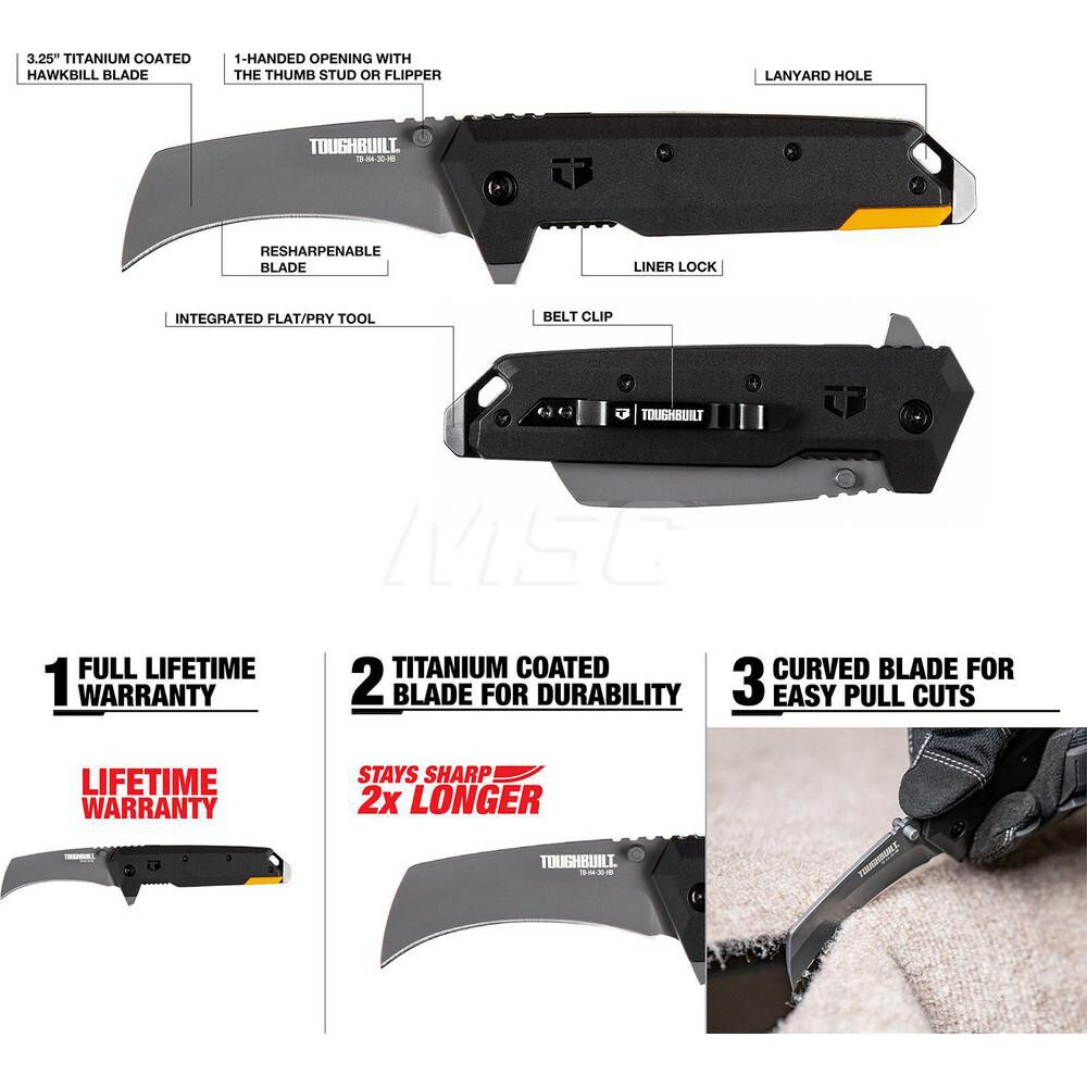 Utility Knife: 5.11" Handle Length, Folding