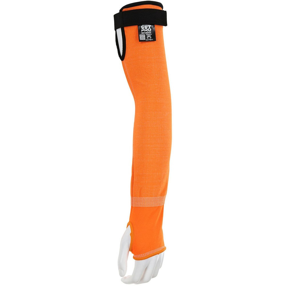 Cut-Resistant Sleeves: HPPE, Orange, ANSI Cut A4