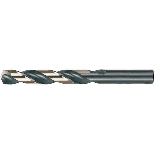 Jobber Length Drill Bit: 1/4" Dia, 135 °, High Speed Steel