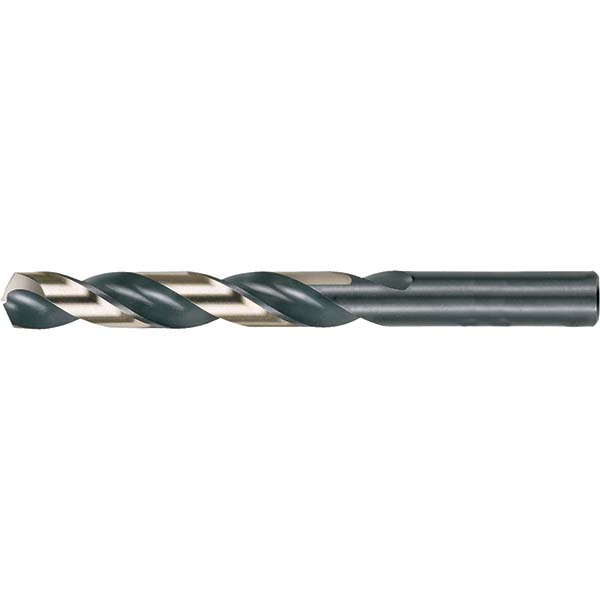 Jobber Length Drill Bit: 1.00 mm (0.0400) Dia, 135 deg, HSS - Black/Gold Finish, 34.04 mm OAL, Right Hand Cut, Regular Spiral Flute, Straight Shank
