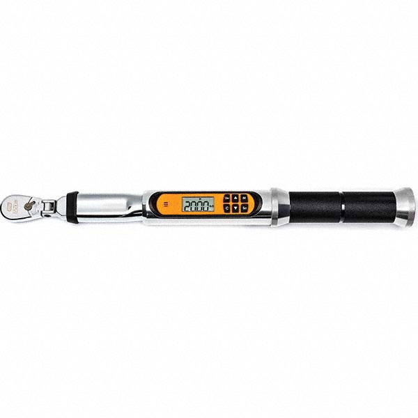 Torque Wrench: 1/4" Drive, Square Drive, Inch Pound & Kilogram Centimeter - 2.0 ft-lb Min, 15.5900" OAL, Ratcheting