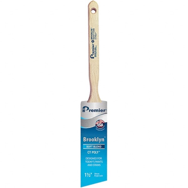 Paint Brush: 1-1/2" Polyester, Synthetic Bristle
