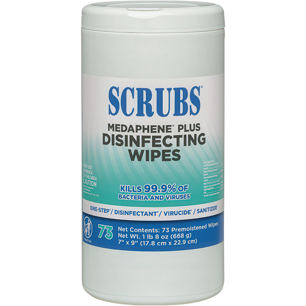 MEDAPHENE® Plus Disinfecting Wipes, Pre-Moistened, Center Pull Canister, Citrus Scent, White - 65 Sheets/Canister, 6 Canisters/Carton